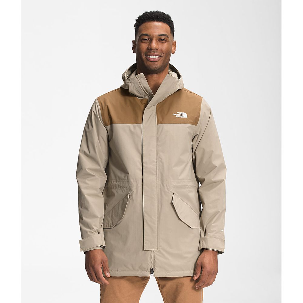 The North Face Parka Mens Australia - The North Face City Breeze Rain Khaki / Brown (QKH-463927)